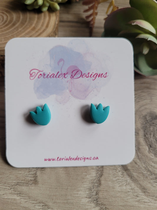 Turquoise Tulip studs