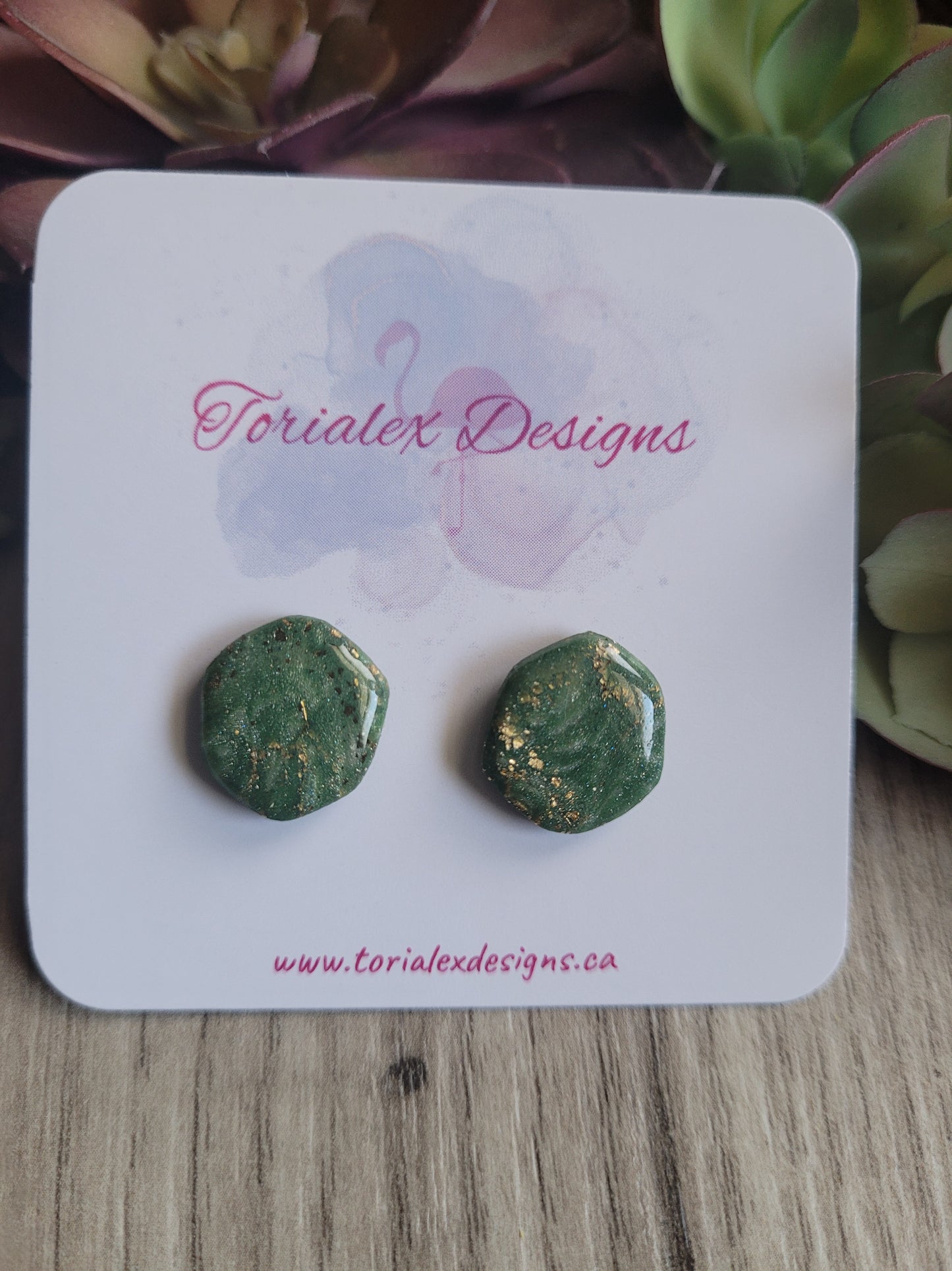 Green Envy studs