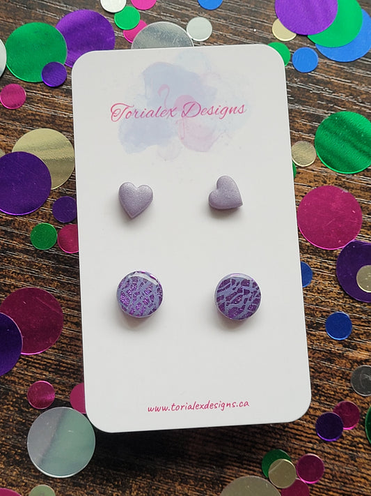 PURPLE STUD SET